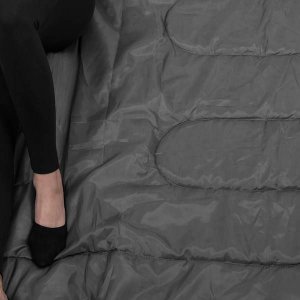 Springos Śpiwór turystyczny 210x73 cm mumia ciepły śpiwór kempingowy czarno-szary UNIWERSALNY 21