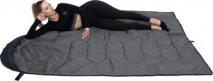 Springos Śpiwór turystyczny 210x73 cm mumia ciepły śpiwór kempingowy czarno-szary UNIWERSALNY 26
