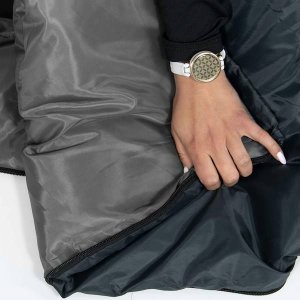 Springos Śpiwór turystyczny 210x73 cm mumia ciepły śpiwór kempingowy czarno-szary UNIWERSALNY 33