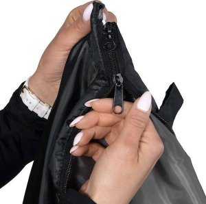 Springos Śpiwór turystyczny  mumia 210x73 cm ciepły śpiwór kempingowy czarno-szary UNIWERSALNY 2