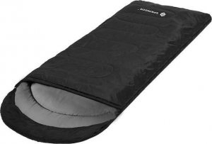 Springos Śpiwór turystyczny  mumia 210x73 cm ciepły śpiwór kempingowy czarno-szary UNIWERSALNY 24