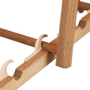 Springos Leżak drewniany impregnowany z tkaniną w biało-niebieskie pasy UNIWERSALNY 10