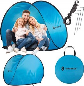 Springos Namiot plażowy 150x90 cm samorozkładający pop-up niebieski UNIWERSALNY 11