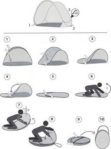 Springos Namiot plażowy 150x90 cm samorozkładający pop-up niebieski UNIWERSALNY 7