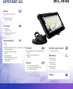 Nawigacja GPS Blow GPSTAB7 7" 32 GB 4G Czarny (79-056#) 6