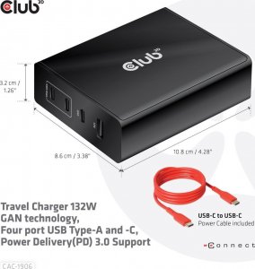 Ładowarka Club 3D 1x USB-A 3x USB-C  (CAC-1906) 7