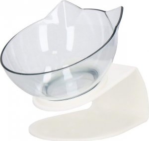 Springos Miska dla psa i kota z antypoślizgową podstawką i uszami biała UNIWERSALNY 2