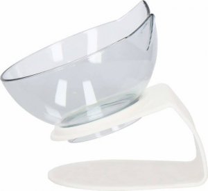 Springos Miska dla psa i kota z antypoślizgową podstawką i uszami biała UNIWERSALNY 4