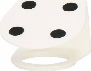 Springos Miska dla psa i kota z antypoślizgową podstawką i uszami biała UNIWERSALNY 5