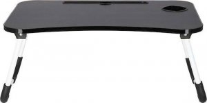 Springos Stolik pod laptopa, składana podstawka na komputer czarny UNIWERSALNY 12