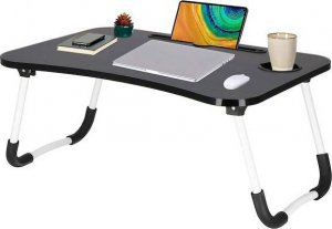 Springos Stolik pod laptopa, składana podstawka na komputer czarny UNIWERSALNY 3
