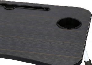 Springos Stolik pod laptopa, składana podstawka na komputer czarny UNIWERSALNY 9