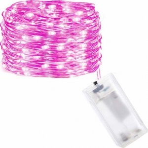 Lampki choinkowe Springos 20 LED różowe 4