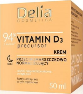 Delia Delia Vitamin D3 krem przeciwzmarszczkowo - normalizujący (retinol,kurkuma) 50 ml 1