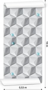 Muralo Tapeta Geometryczny Motyw - Efekt 3D 3