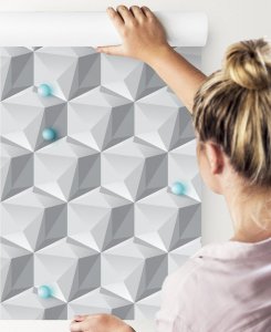 Muralo Tapeta Geometryczny Motyw - Efekt 3D 4
