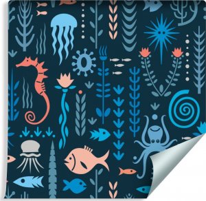Muralo Tapeta Dla Dzieci - Podwodne Kolorowe Zwierzęta 1