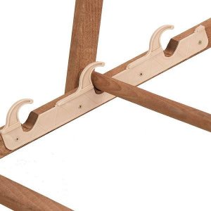 Springos Leżak drewniany impregnowany z czarną tkaniną UNIWERSALNY 8