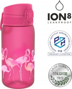 ion8 Butelka bidon na wodę dla dzieci ION8 I8RF350PPFLAM 350 ml flamingi 4