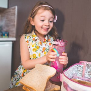 ion8 Butelka bidon na wodę dla dzieci ION8 I8RF350PPFLAM 350 ml flamingi 10