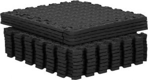 Springos Mata piankowa 90x118 cm do ćwiczeń czarne puzzle pod sprzęt pianka EVA UNIWERSALNY 4