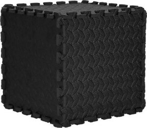Springos Mata piankowa 90x118 cm do ćwiczeń czarne puzzle pod sprzęt pianka EVA UNIWERSALNY 5