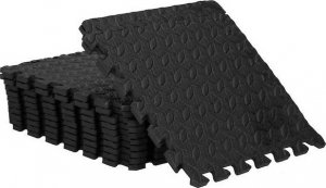 Springos Mata piankowa 90x118 cm do ćwiczeń czarne puzzle pod sprzęt pianka EVA UNIWERSALNY 6