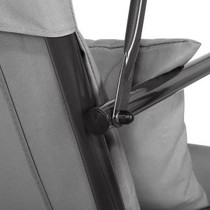 Springos Huśtawka ogrodowa 3-osobowa z daszkiem LUNA szara z poduszkami 23