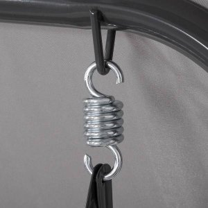 Springos Huśtawka ogrodowa 3-osobowa z daszkiem LUNA szara z poduszkami 28