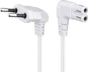 Kabel zasilający Goobay Wtyczka Euro (typ C, CEE 7/16) > gniazdo urządzenia C7, 0.75m, biały (JAB-1971899) 1