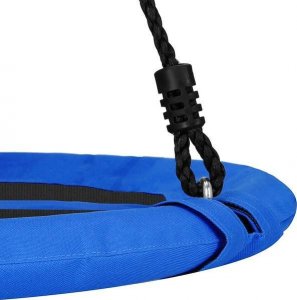 Huśtawka Springos Bocianie gniazdo dla dzieci 110 cm huśtawka ogrodowa czarno-niebieska UNIWERSALNY 11