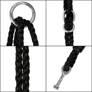 Huśtawka Springos Bocianie gniazdo dla dzieci 110 cm huśtawka ogrodowa czarno-niebieska UNIWERSALNY 24