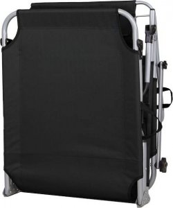 Springos Leżak składany czarny, leżanka ogrodowa z zagłówkiem i daszkiem  UNIWERSALNY 13