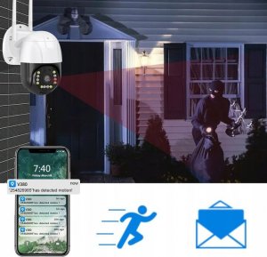 Kamera IP Blow Kamera Obrotowa GSM LTE SIM 3MP Śledzenie +SD128GB 10