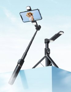 Selfie stick Mcdodo Mcdodo Double Shot kijek selfie stick tripod bluetooth statyw czarny 7