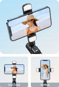 Selfie stick Mcdodo Mcdodo Double Shot kijek selfie stick tripod bluetooth statyw czarny 9