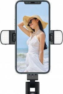 Selfie stick Mcdodo Mcdodo Double Shot kijek selfie stick tripod bluetooth statyw czarny 10