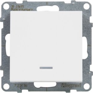 Legrand SUNO - Łącznik schodowy z podświetleniem  - 10 AX - 250 V~ - zaciski automatyczne, Biały -  Legrand 721116 himp 2