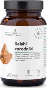 Aura Herbals AURA HERBALS Reishi zarodniki 800mg + witamina C 60 veg. kaps. 1