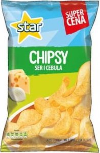 Star Star Chips płaskie 130g Ser Cebula 1
