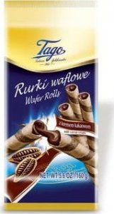 Tago TAGO RURKI WAFLOWE Z KREMEM O SMAKU KAKAOWYM 150G 1