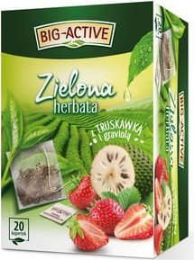 BIG-ACTIVE Big-Active - Herbata zielona z truskawką i graviolą (20tb x 1,5g) 2