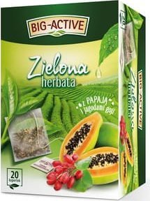 BIG-ACTIVE Big-Active - Herbata zielona z papają i jagodami goji (20tb x 1,7g) 2