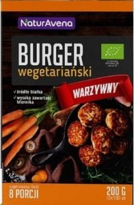 NaturaVena NATURAVENA Wegetariańskie burgery warzywny 200g BIO 1