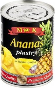 MK Mk ananas plastry w lekkim syropie 565g z otwieraczem 1