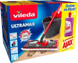 Mop Vileda Ultramax Box z wiadrem + płyn Ajax 1l 2