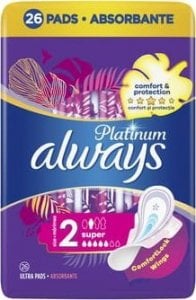 Always Always Platinum Super Podpaski ze skrzydełkami, 26 sztuk 1