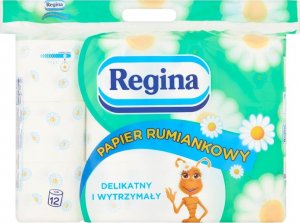 Regina REGINA     Papier Toaletowy, Rumiankowy,  3 Warstwowy, Z Nadrukiem  - 12  Rolek 1