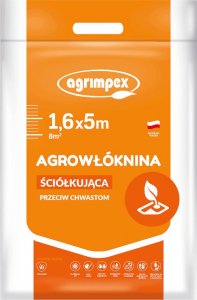 Agrimpex Agrowłóknina ściółkująca Agrimpex z technologią Agro-Marina - 1,6x5m w zestawie szpilki 1