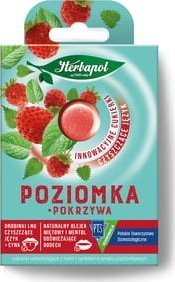 Herbapol Herbapol Cukierki Odświeżające o Smaku Poziomki z Pokrzywą 20g 1